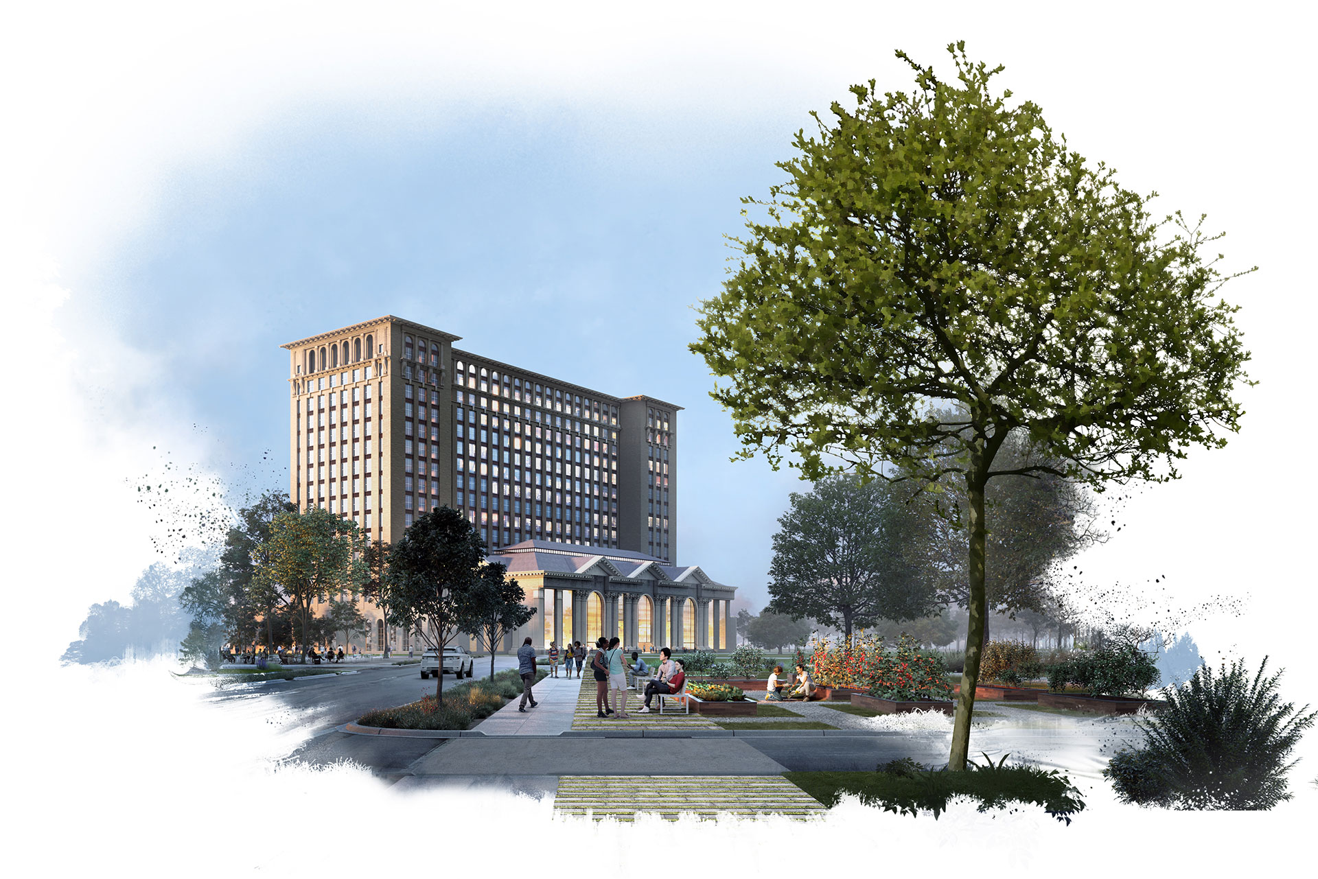 Michigan Central Station Rendering Michigan Central Station Rendering