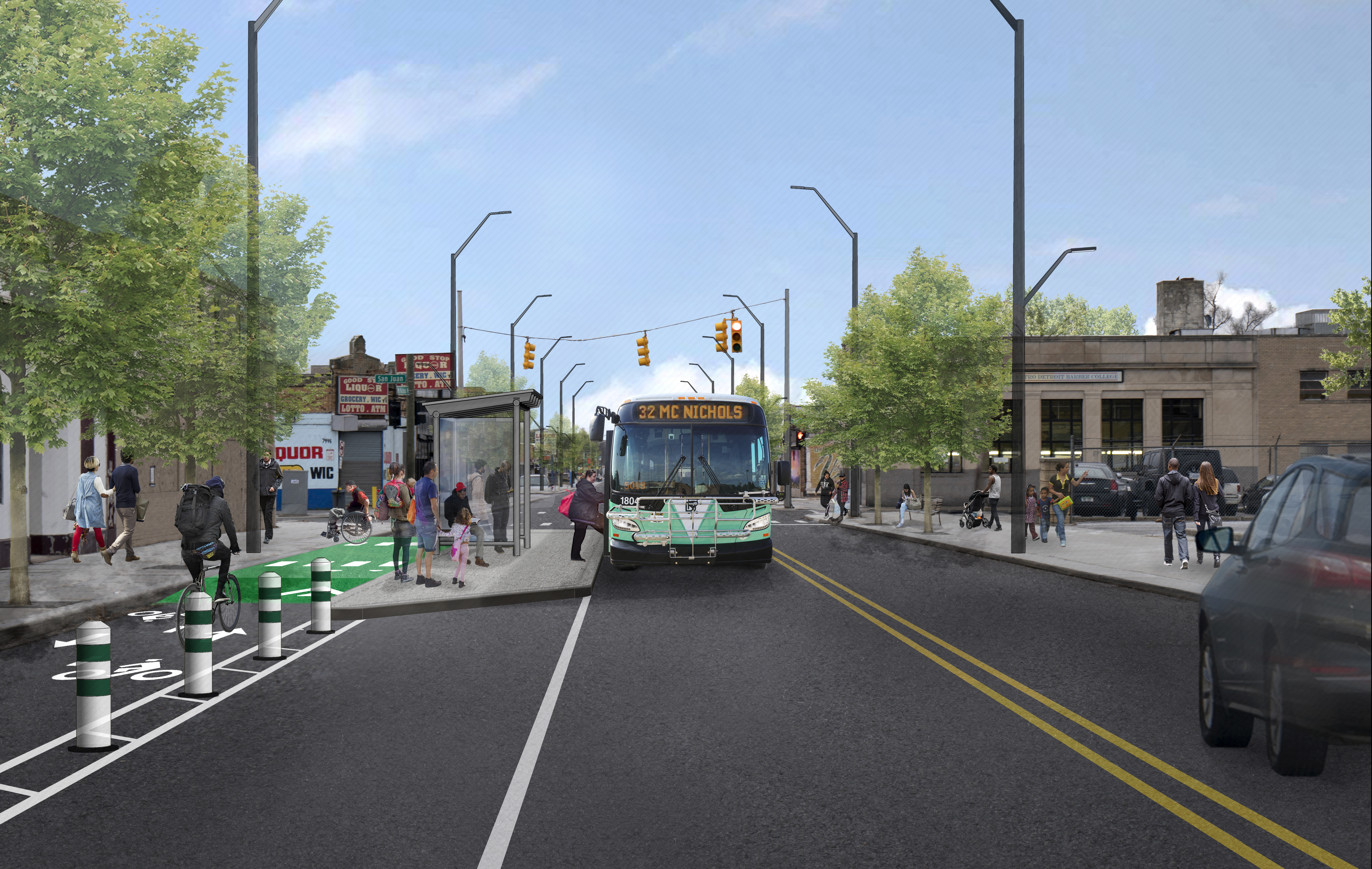 McNichols Streetscape future conditions rendering