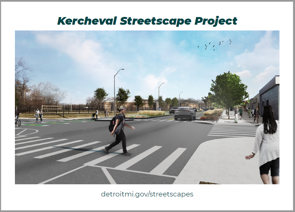 Kercheval Streetscape Postcard 1 of 2