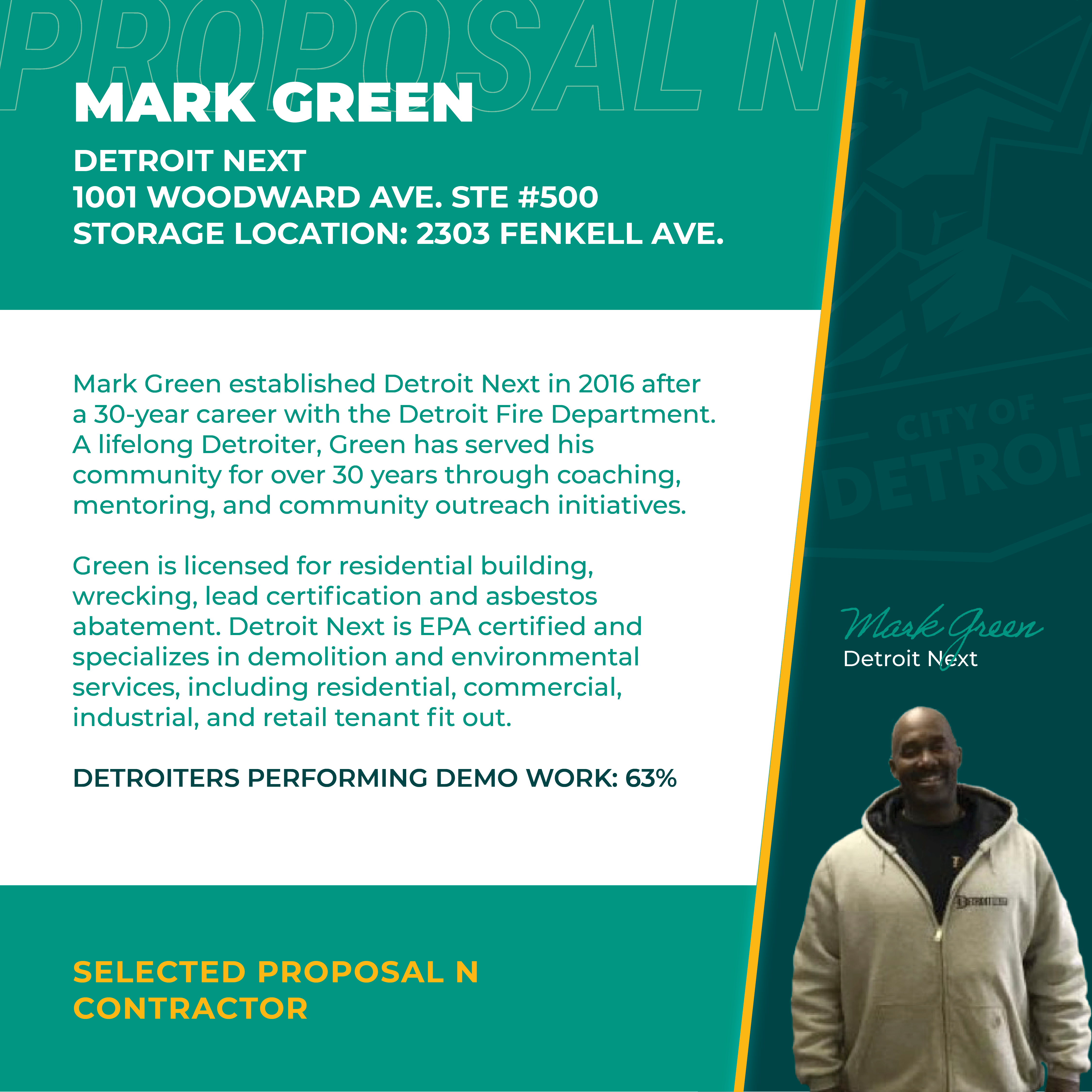 Proposal N - Mark Green Photo