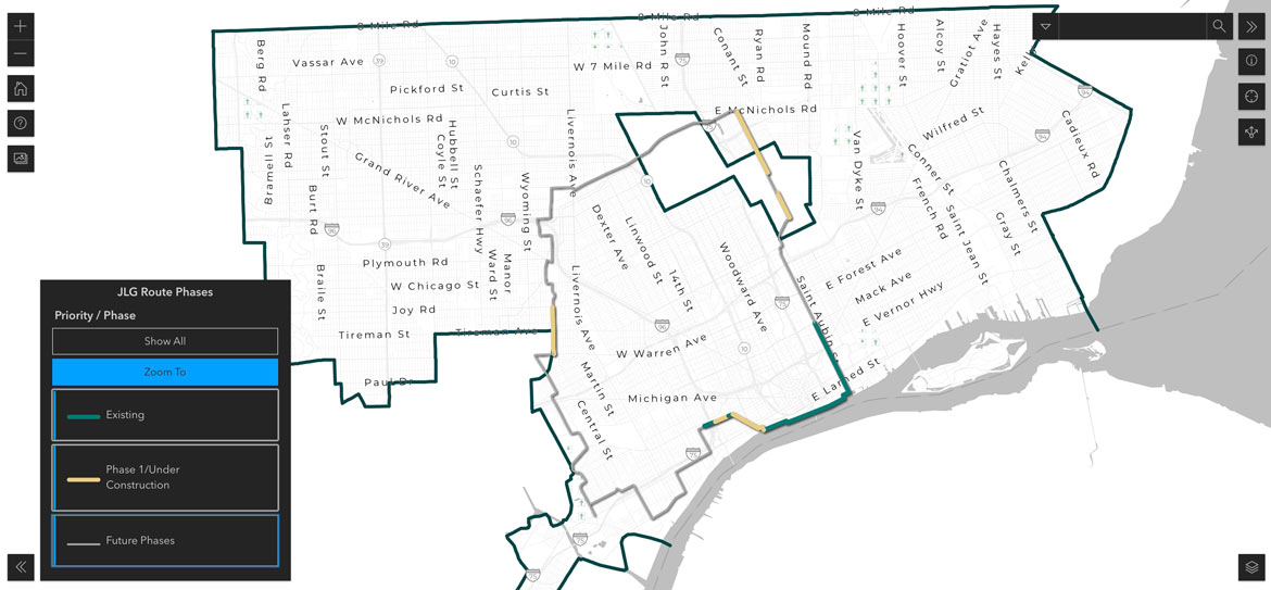 JLG Interactive Map